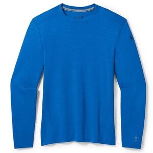 Smartwool Mens Classic Thermal Merino Base Layer Crew Laguna Blue Heather Tee L